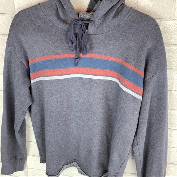 American Eagle Outfitters Ahh-mazingly Soft Hoodie Blue Stripes Sweatshirt - Picture 4 of 9